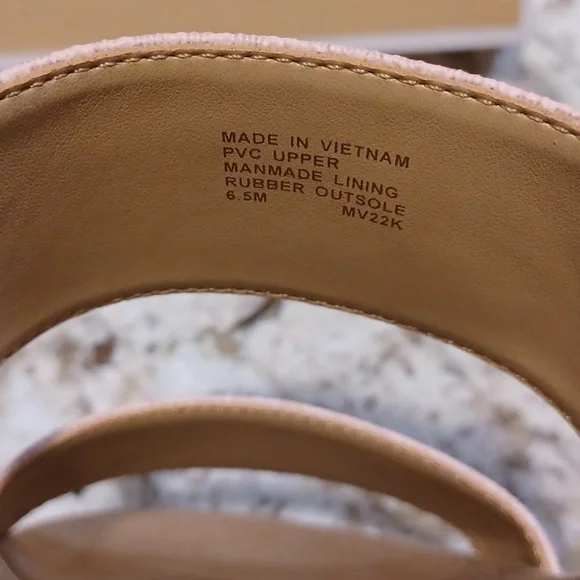 Michael Kors Blush Pink Mylah MK Signature Print Slide Sandals NEW SZ 6.5 - Picture 12 of 14